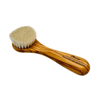 Dural Olivia Gesichtsmassageburste Face &amp; Skin Brush Natural Goats Hair Olive Wood