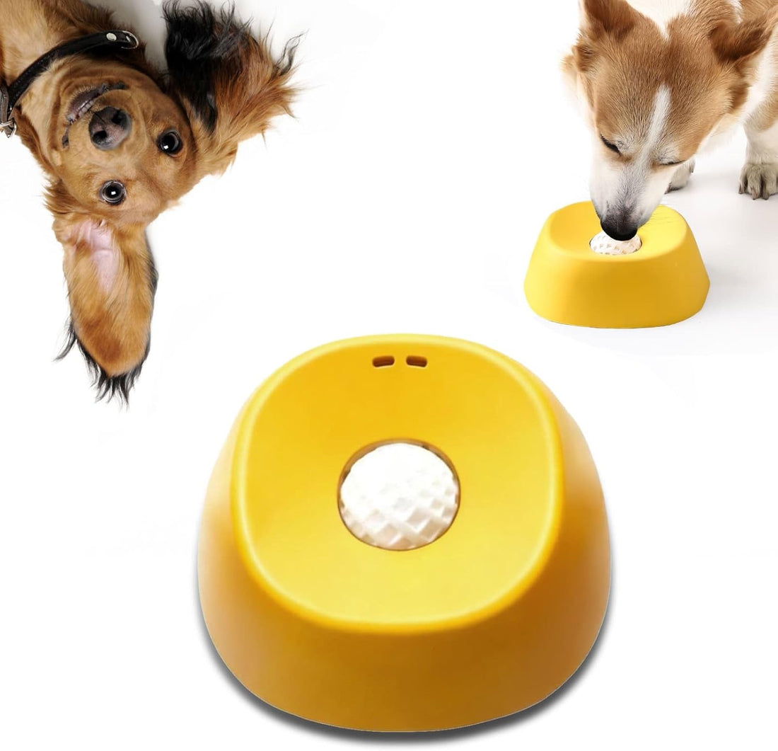 Lick and Roll Bowl for Dogs – No-Mess Slow Feeder for Bone Broth, Yogurt &amp; Supplements | Lick and Roll Bowl with Anti-Spill Rolling Ball | for Senior Dogs, New Puppies &amp; Post-Op Nutrition