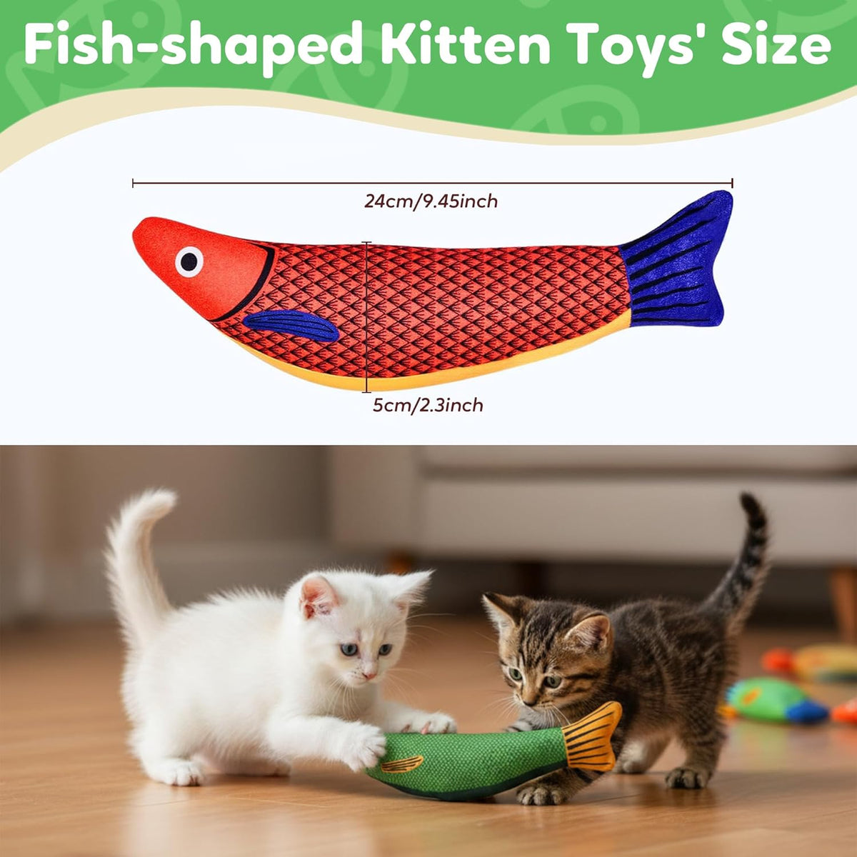 Catnip Toys Saury Fish, Cat &amp; Kitten Chew Kicker Interactive Crinkle Toys for Bored Indoor Adult Cats &amp; Kitten, Cat Gifts Teething Toys Soft and Durable for All Breeds