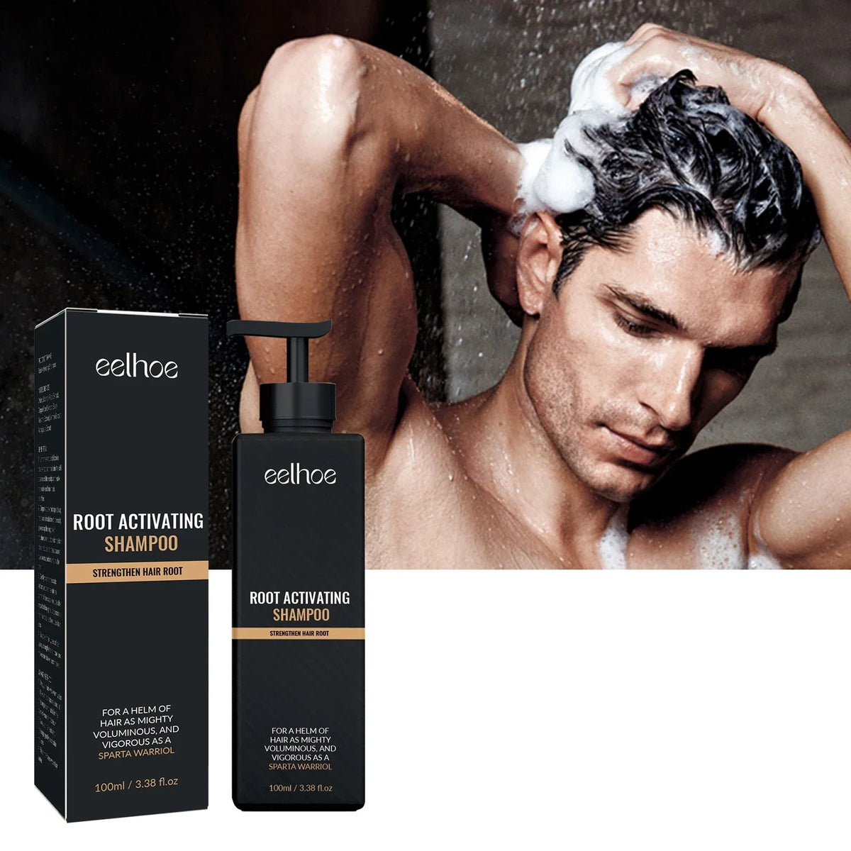 EELHOE Hair Regrowth Root Natural Herbal Dense Hair Shampoo Hair Repair Care Fluffy Smoothing Nourishing Anti Falling Shampoo
