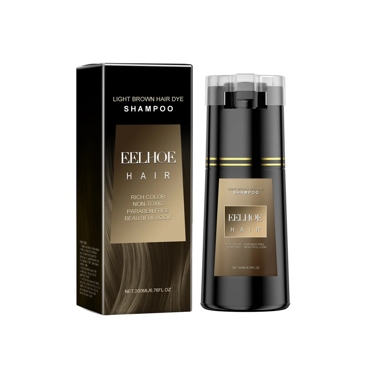 EELHOE Multi Color Hair Dyeing Shampoo Natural Non-irritating Nourish Scalp Easy Coloring Lasting Effect Smoothing Hair Dyeing