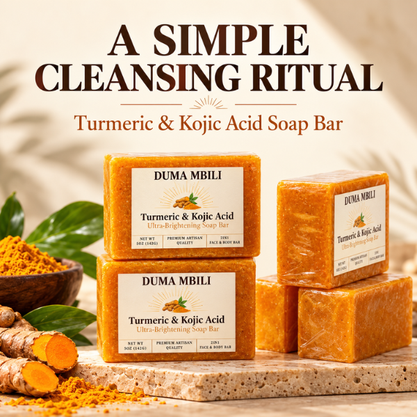 Duma Mbili Turmeric &amp; Kojic Acid Ultra-Brightening Soap Bar