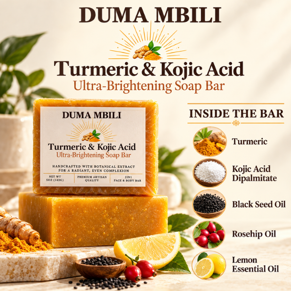 Duma Mbili Turmeric &amp; Kojic Acid Ultra-Brightening Soap Bar