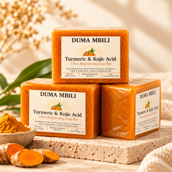 Duma Mbili Turmeric &amp; Kojic Acid Ultra-Brightening Soap Bar