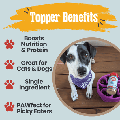 Treat Topper Fish Dog Food Topper | Low-Fat Meal Topper for Pets