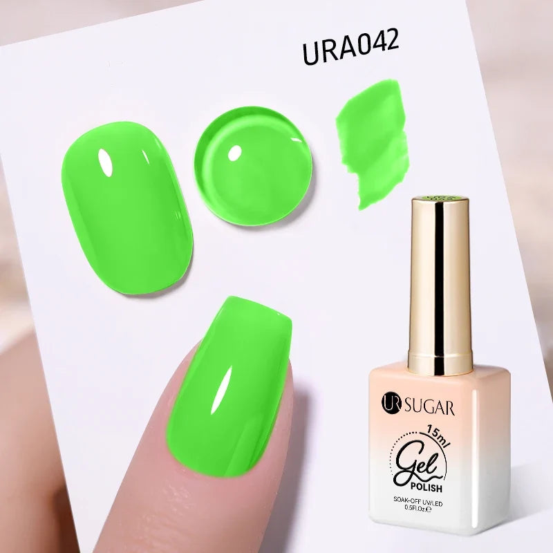 UR SUGAR 15ml Jelly Milky White Translucent Color Gel Polish Semi Permanent UV Gel Nail Art Soak Off Gel Varnish Latest Fashion