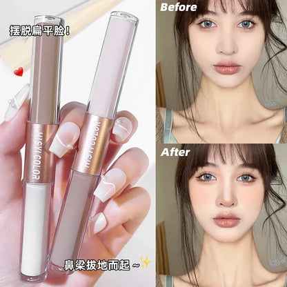 HISYI Dual-End Liquid Highlighter Pen, Skin Brightening &amp; Contouring Stick, Natural Contour, Long-Lasting, Waterproof