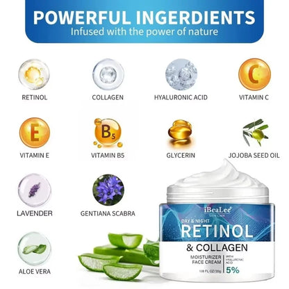 Retinol Anti-wrinkle Cream For Men Collagen Anti-Aging Removal Face Neck Wrinkle Efficient Moisturizing Firming Korean Skin Care