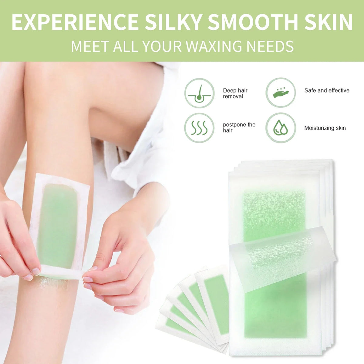10/20/30/50 Pcs Depilatory Wax Strips For Hair Removal Wax Paper Cold Wax Strips Paper For Face Neck Arm Leg Body Beauty Tools