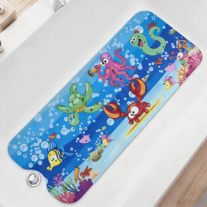 1pc Cartoon Extra Long Bathtub Mat 40x100cm Non Slip Bath Mat for Bathroom Tubs Shower Mats with Suction Cups &amp; Drain Holes