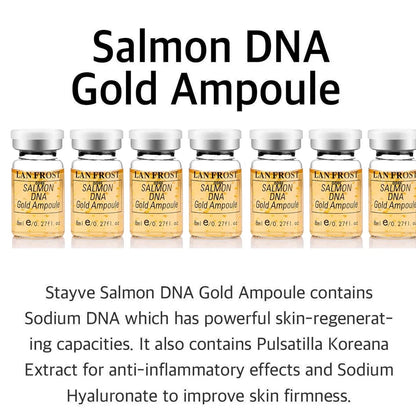 Korea 8ml Salmon DNA Gold Ampoule Skin Booster Serum Kit BB Cream Brightening Moisturizing For 0.3mm Microneedle Serum