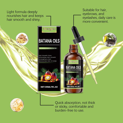 Batana Oil for Hair Growth Revitalizing Strengthening Nourish Damaged Hair Scalp Treatment Add Volume Thicker Stronger Hair Care