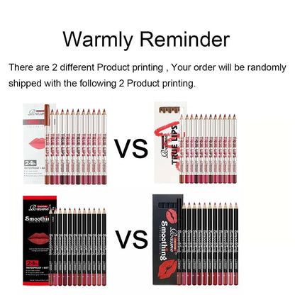 12 pcs Long-Lasting Lipstick Set with Professional Lip Liner Pencil and Matte Lip Gloss for Women Valentine&