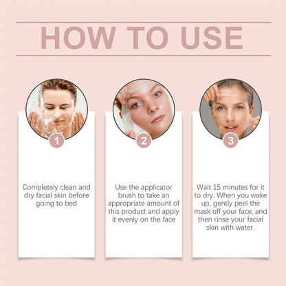 75g Collagen Overnight Wrapping Peel Off Facial Mask, Collagen Night Wrapping Mask Deeply Hydrates Woman Night Care Mask Cream