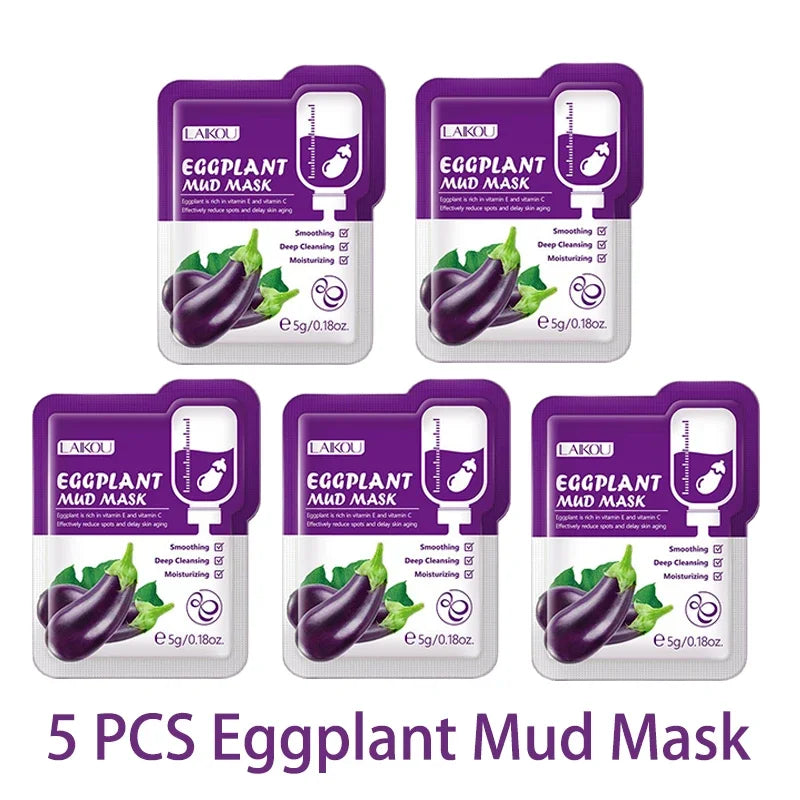 Purifying Clay Facial Mask in Pouch,For Acne, Oily &amp; Combination Skin, Deep Cleansing, Detoxifying, Skin Care, Face Mud Mask 5g