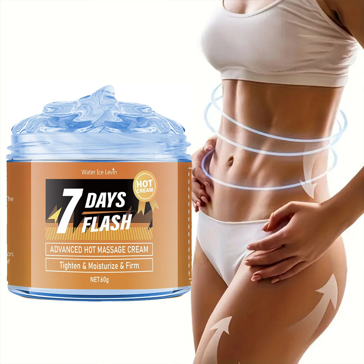 60g Moisturizing Massage Cream-Tightening Lifting with Curcumin and Plant Extracts for Big Belly and Loose Skin Care,Arm&amp;Legs Cream