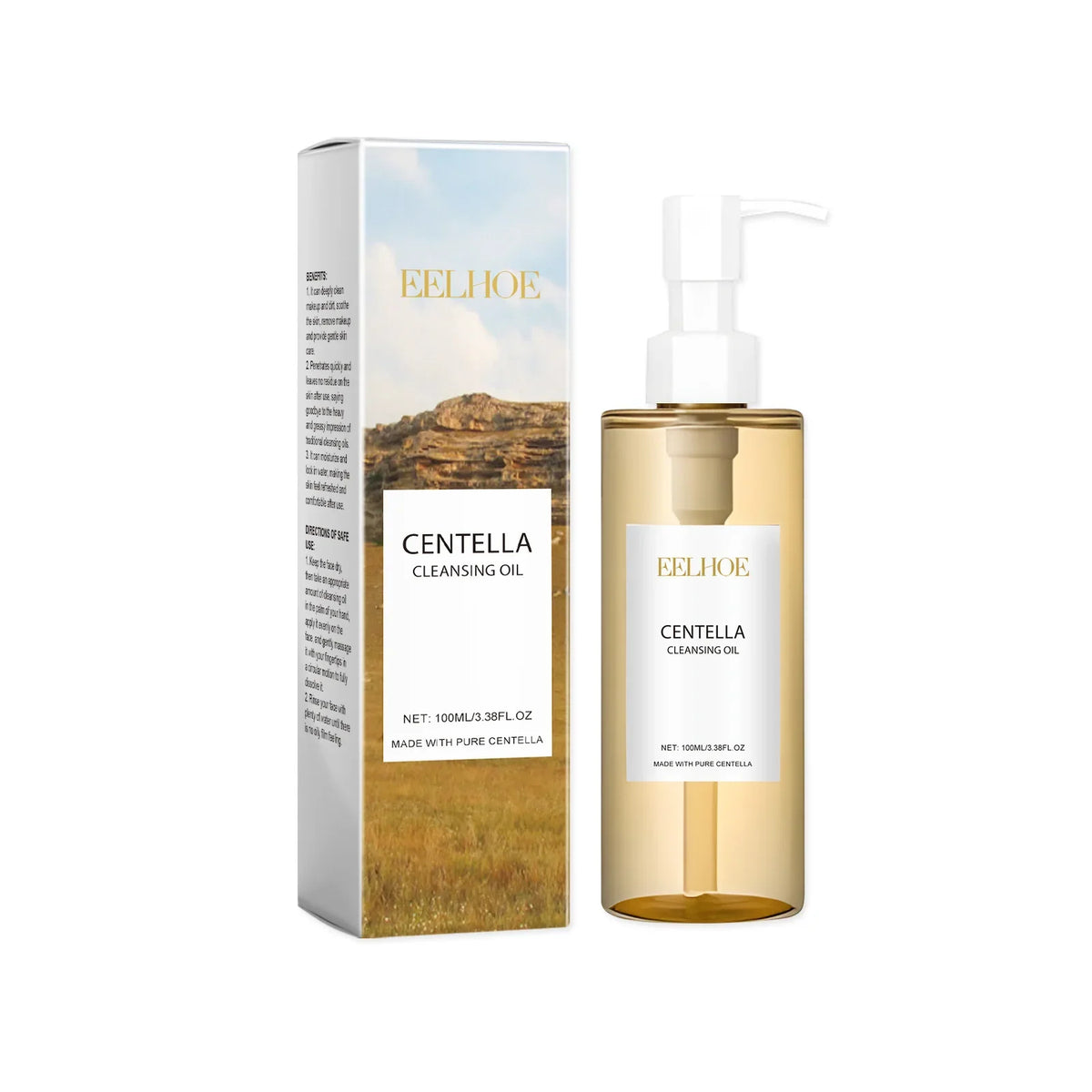 Moisturizing Facial Cleansing Oil Centella Skin Care Fresh Smooth Pore Cleaning Makeup Remover Pads Makeup Tools and Accessories