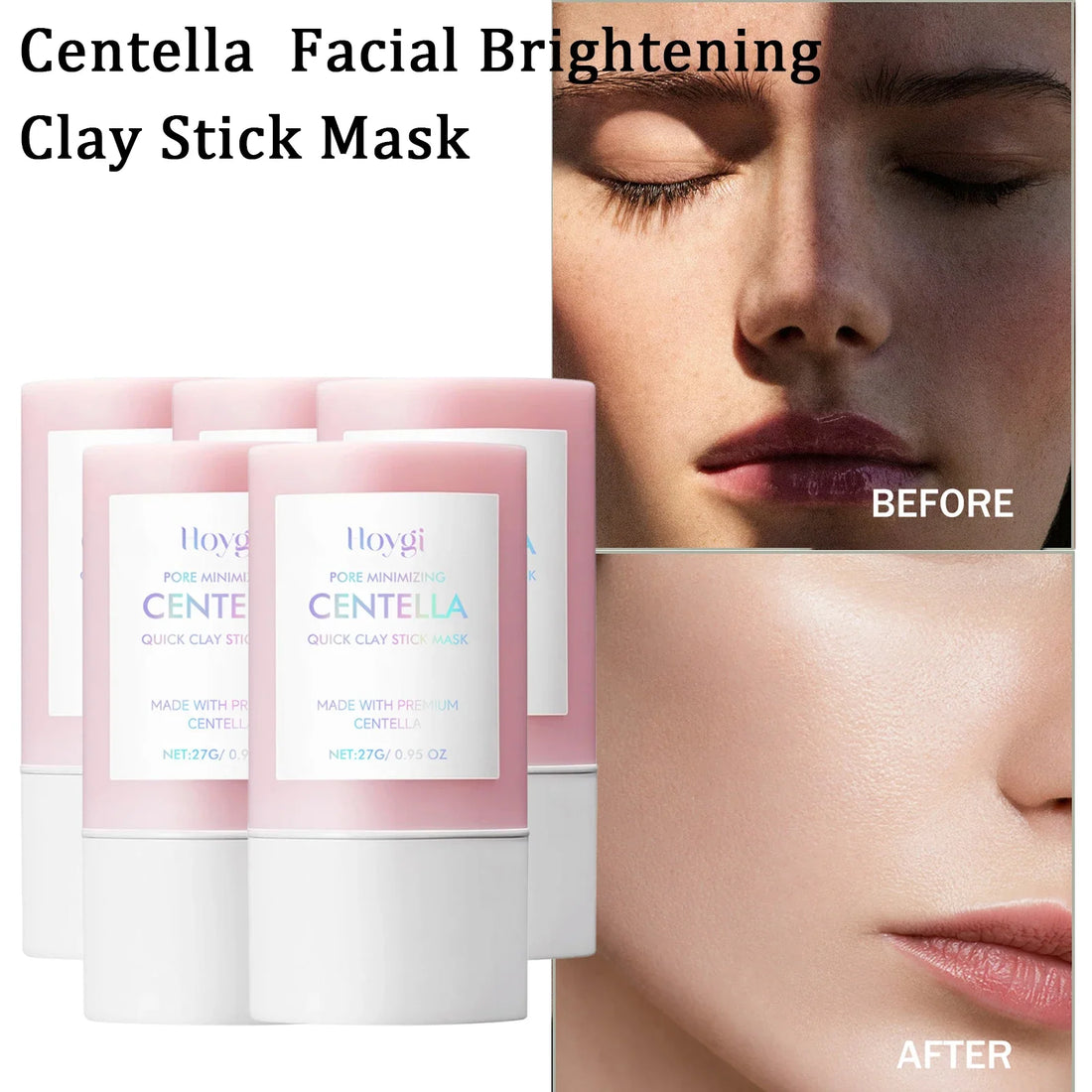 Centella Clay Stick Mask Pore Minimizing Quick Moisturizing Soothing Facial Brightening Face Mask Skin Care 27g