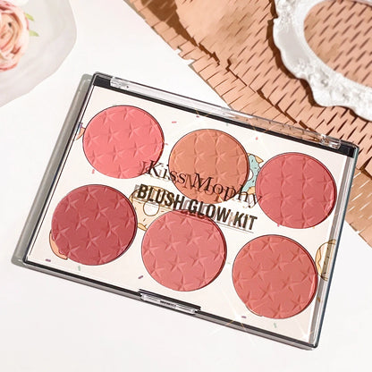 Six-color blush plate girl&