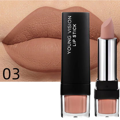 6-Color Matte Lipstick , Non-Fading, Non-Stick Cup Long-Lasting Velvet Finish, Smooth Matte Lip Color Waterproof Smudge-proof