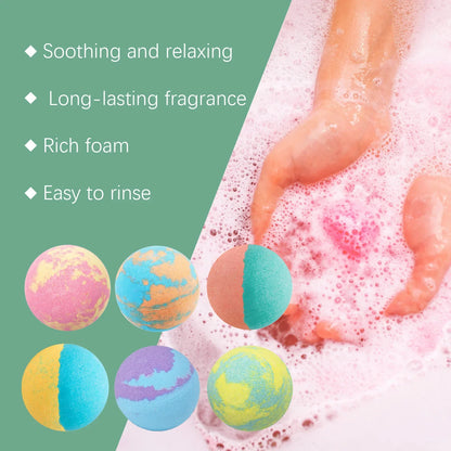 Christmas Colorful Bath Balls Foot Spa Deep Moisturizing Skin Relaxing Reduce Dryness Kids Gifts Bubble Rosemary Bath Ball Bombs