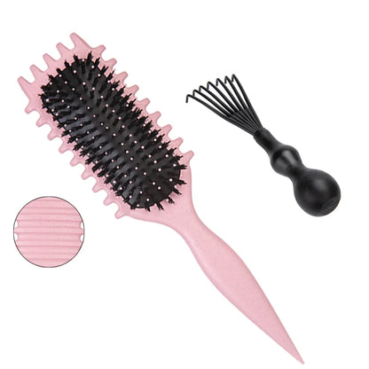 1/2pcs Detangling Candy Brush Curly Hair Scalp Massage Hair Comb with Cleaning Claw Natural Bristles Define Hair Styling Tools