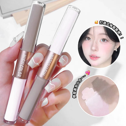 HISYI Dual-End Liquid Highlighter Pen, Skin Brightening &amp; Contouring Stick, Natural Contour, Long-Lasting, Waterproof