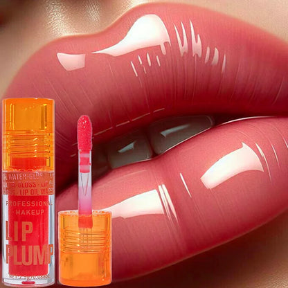 Cherry Plump Lip Oil – Moisturizing Lip Gloss Serum, Long-Lasting Waterproof Volume &amp; Shine, Non-Sticky, Unisex, Holiday Makeup
