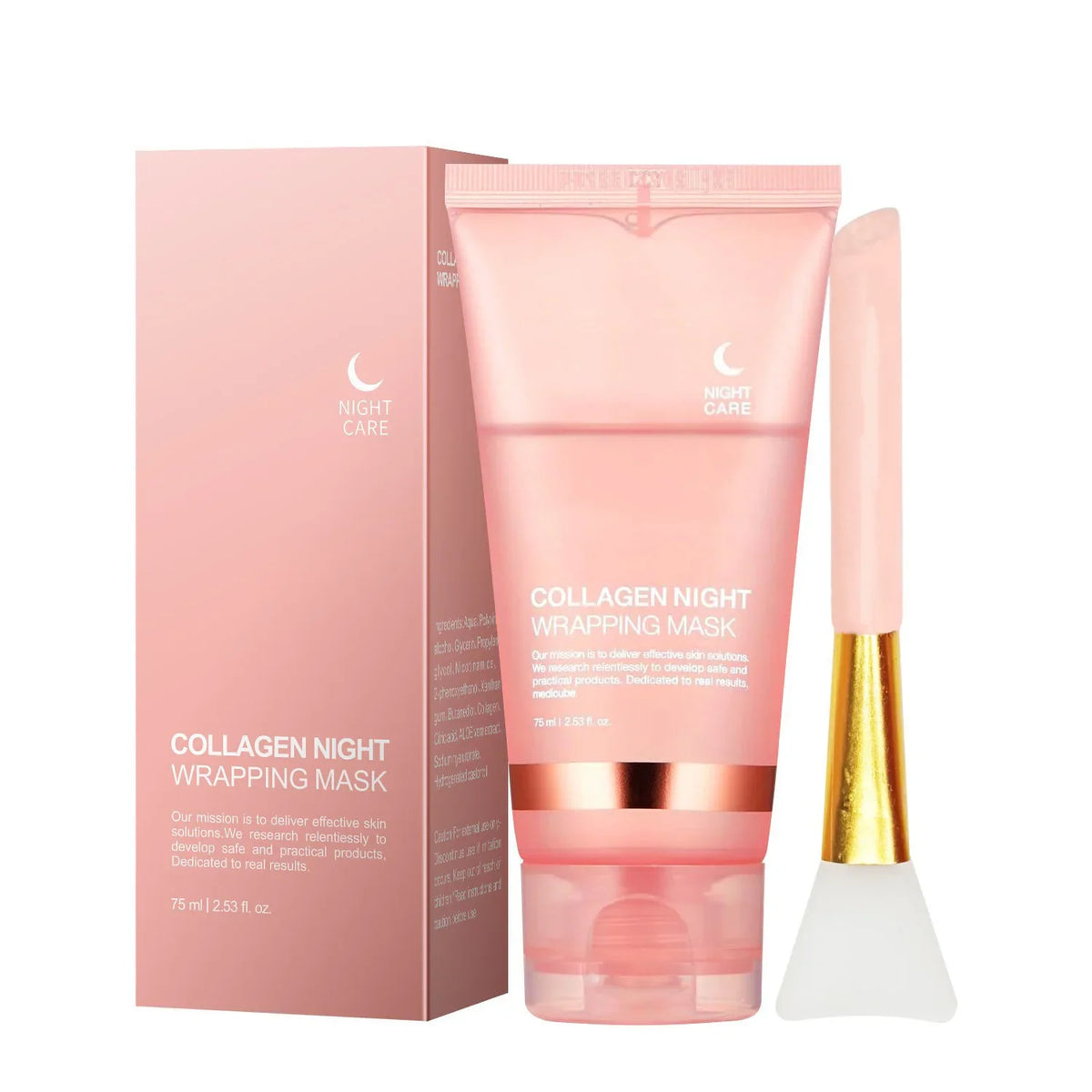 Collagen Night Peel Off Mask Moisturizing Hydrating Night Mask Brighten &amp; Even Skin Tone Balance Oil &amp; Water Tender Skin 75ml