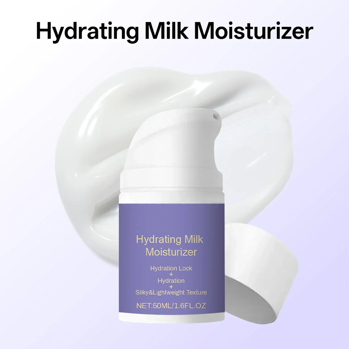 Hydrating Milk Moisturizer 50ml Deep Moisture Cream Shea Butter &amp; Glycerin Repair Barrier Fade Fine Line Non-Greasy for All Skin