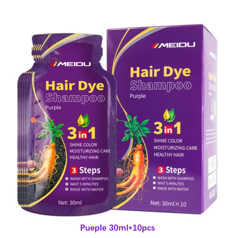 30ml/500ml 3-in-1 Quick Hair Dye Shampoo Natural Black Herbal Hair Dye Moisturizes Mild Hair Dye Conditioner Hair Care Products