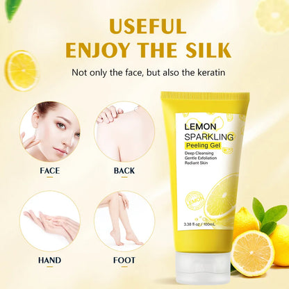 Lemon Face Wash Facial Cleanser Face Exfoliating Gel Moisturizing Remove Dead Skin Blackhead Exfoliator Facial Scrub Skin Care