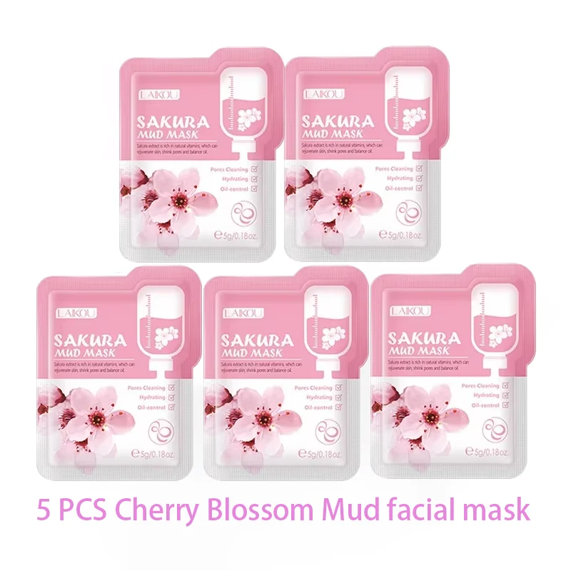 Purifying Clay Facial Mask in Pouch,For Acne, Oily &amp; Combination Skin, Deep Cleansing, Detoxifying, Skin Care, Face Mud Mask 5g
