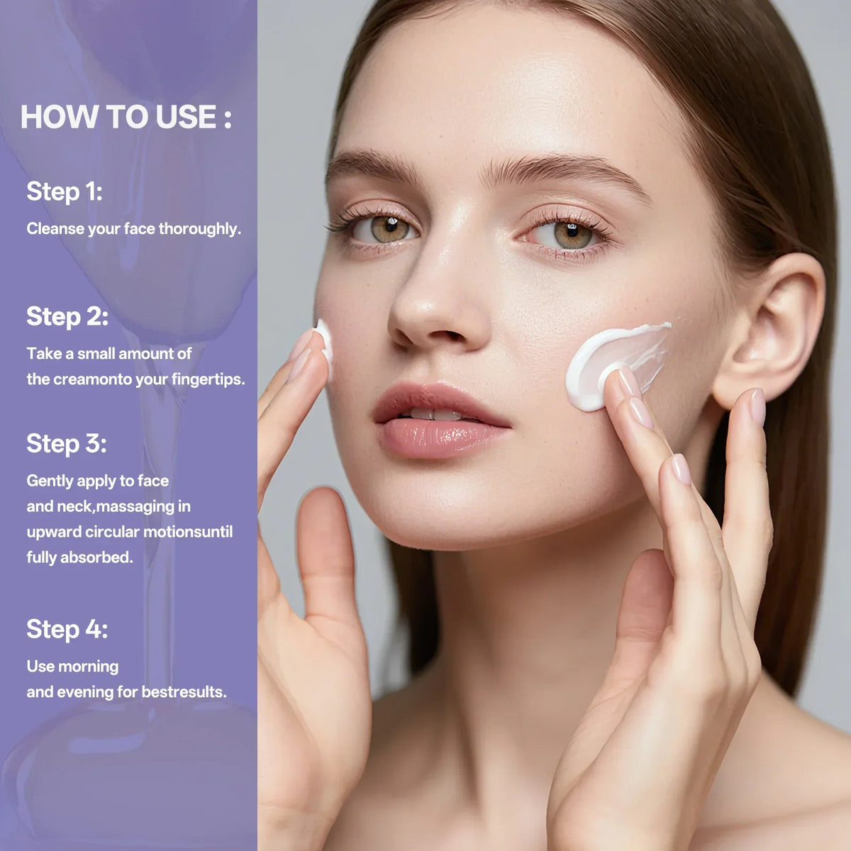 Hydrating Milk Moisturizer 50ml Deep Moisture Cream Shea Butter &amp; Glycerin Repair Barrier Fade Fine Line Non-Greasy for All Skin