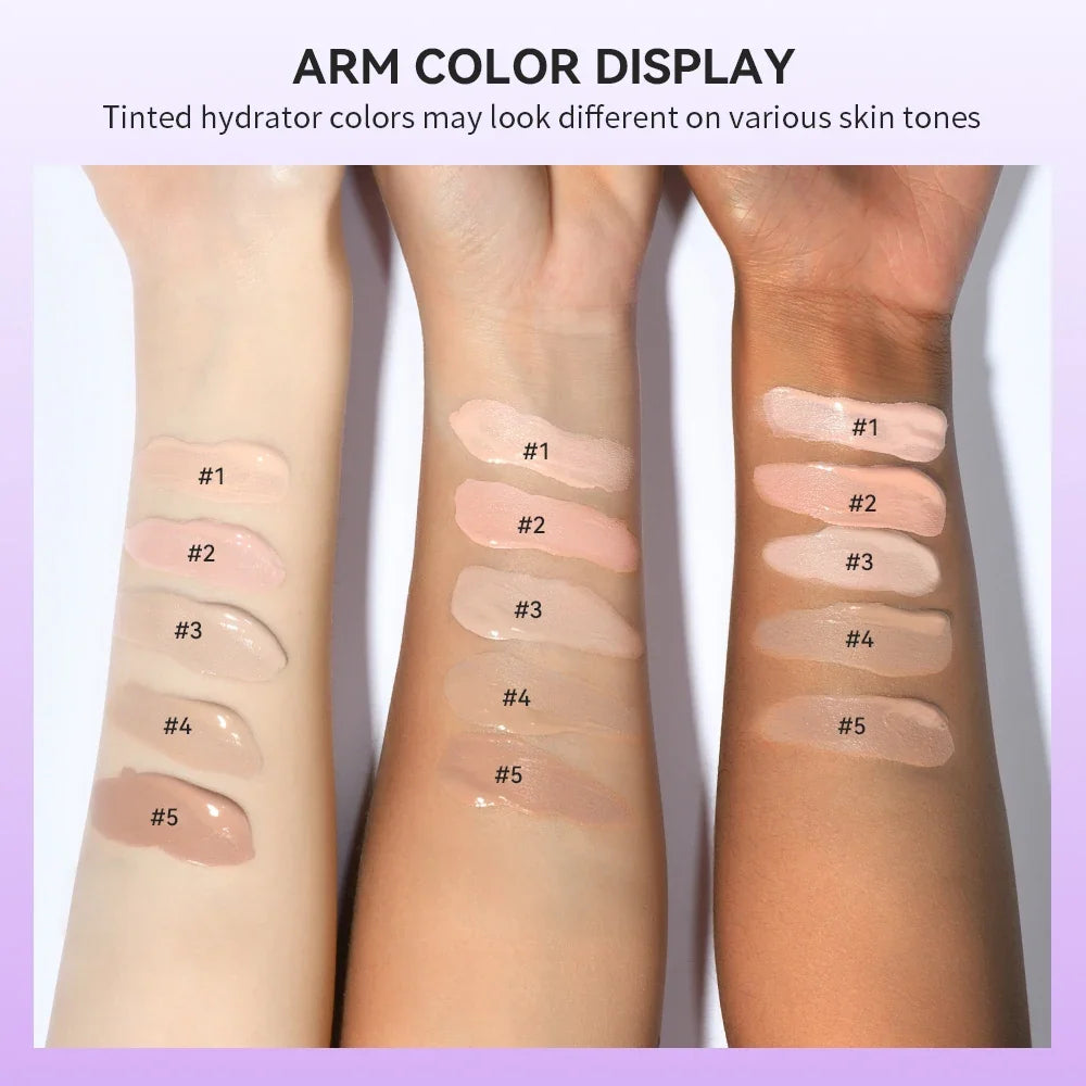 High Coverage CC cream Foundation Tinted Hydrator Matte Finish Light Oil-Free Moisturizing Makeup Hyaluronic Acid Sheer