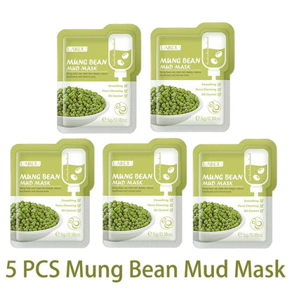 Purifying Clay Facial Mask in Pouch,For Acne, Oily &amp; Combination Skin, Deep Cleansing, Detoxifying, Skin Care, Face Mud Mask 5g