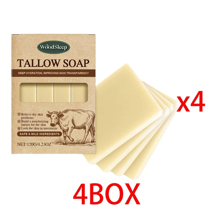 Grass-Fed Beef Tallow Soap Gently Clean For Skincare Suitable For Face &amp; Body Wash Refreshing Rich In Lather Soap Bar Moisturize
