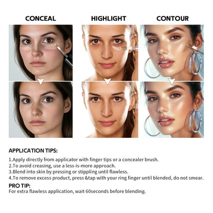 Waterproof Liquid Concealer Matte High Coverage Oil Control Cover Acne Dark Circles Foundation Modify Face Contouring Cosmetics