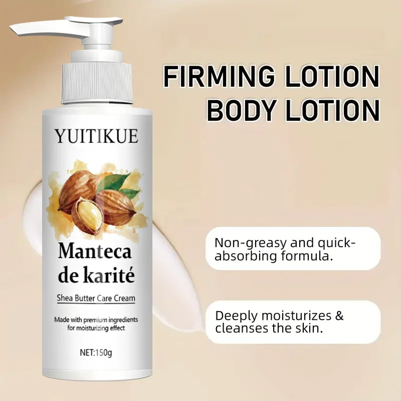 YUITIKUE Shea Butter Body Lotion 150g - Firming &amp; Moisturizing, Non-Greasy Fast Absorption, for Smooth &amp; Soft Skin