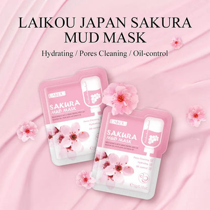 LAIKOU 7pcs Matcha Green Clay Mud Face Mask  Night Facial Packs dark circle Moisturize Mask for facecare