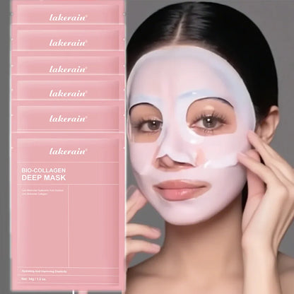 4pcs Bio-Collagen Deep Face Mask Overnight Mask Moisturizing Improvement Pore Brightening Face Firming Skincare