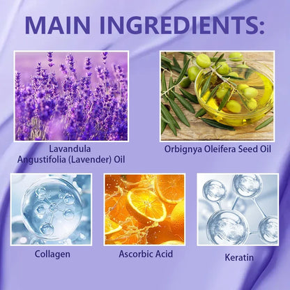 Purple Repair Hair Mask Keratin Deep Nourishing Dry Frizzy Damaged Treatment Collagen Magical 5 Second Soft Shiny Care