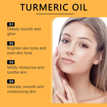 Turmeric Facial Oil Lightening Face Moisturizing &amp; Skin Repair Smooth Deep Moisturizing Brightening Skin Care Essence Oil