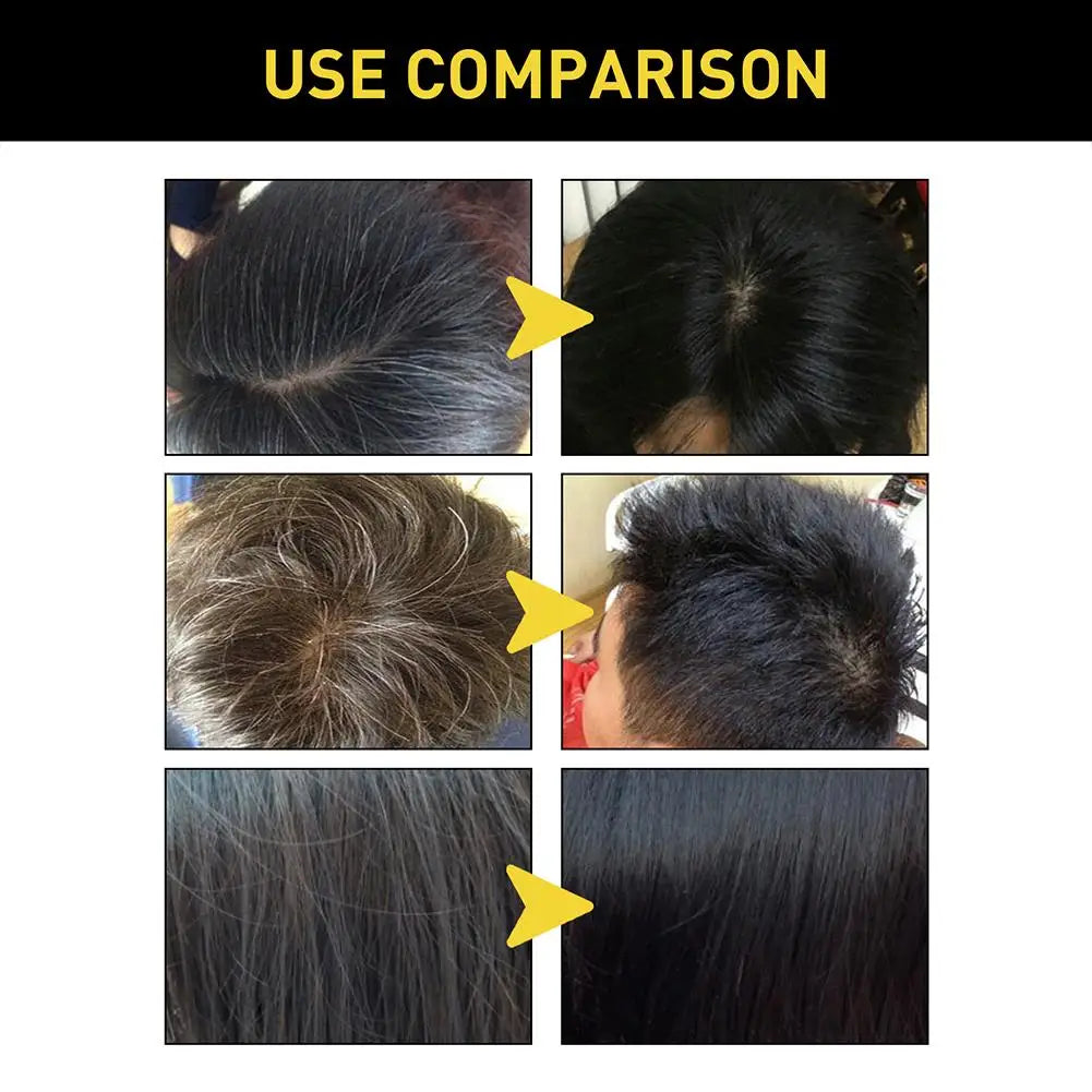 100ML Magic Natural Herbal Hair Dye Shampoo 3 in 1 Hair Color Shampoo for Gary Hair Dark Brown Black Women &amp; Men Grey Coverage