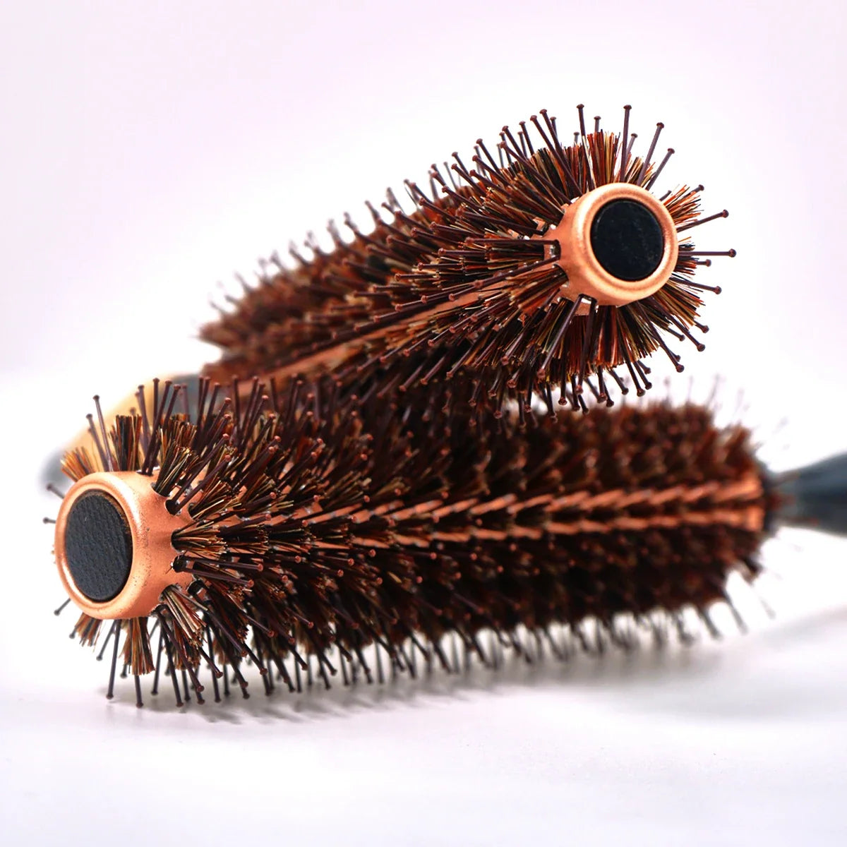 Wood Handle Boar Bristles Round Brush Hair Curly Comb Pro Hair Brush Anti Static Brush Teasing Brush Hairdresser Styling Tools