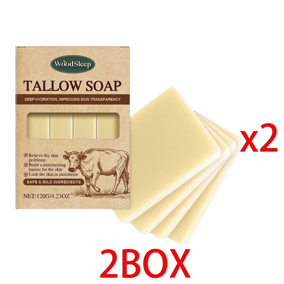 Grass-Fed Beef Tallow Soap Gently Clean For Skincare Suitable For Face &amp; Body Wash Refreshing Rich In Lather Soap Bar Moisturize
