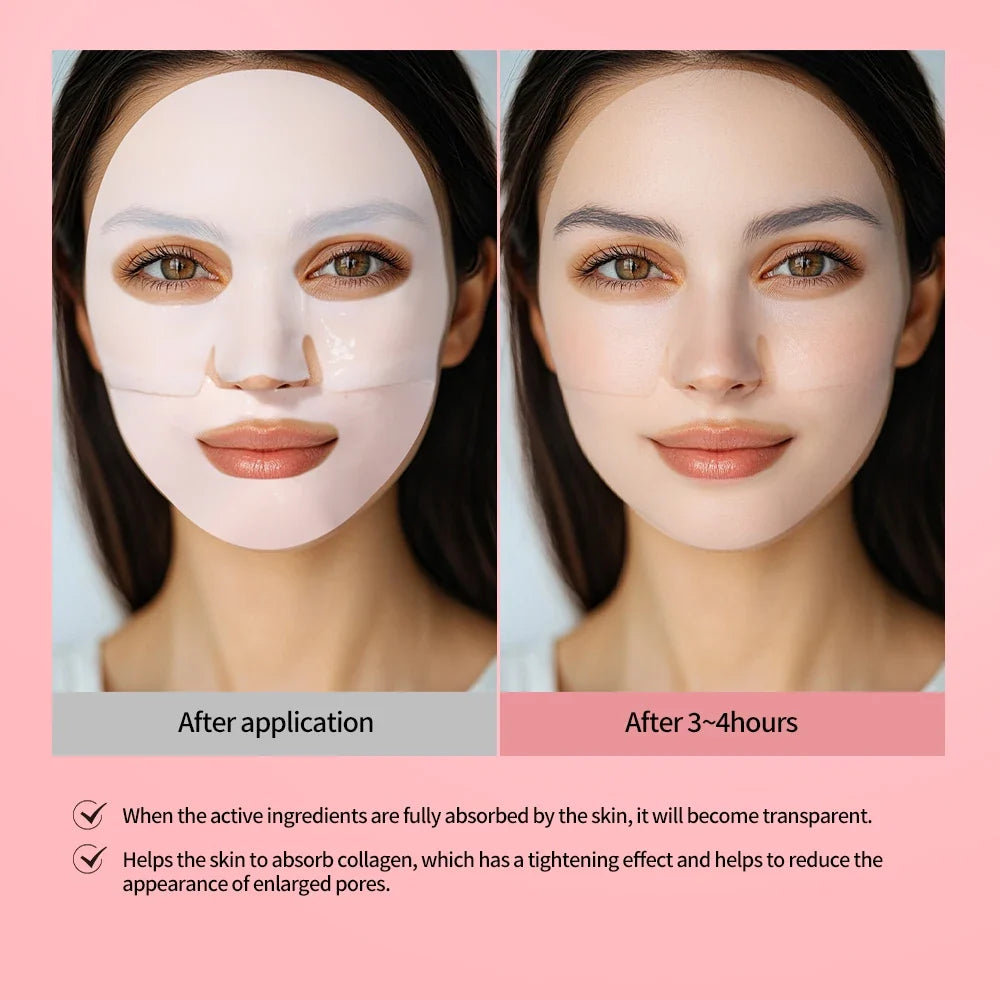 4pcs Bio-Collagen Deep Face Mask Overnight Mask Moisturizing Improvement Pore Brightening Face Firming Skincare