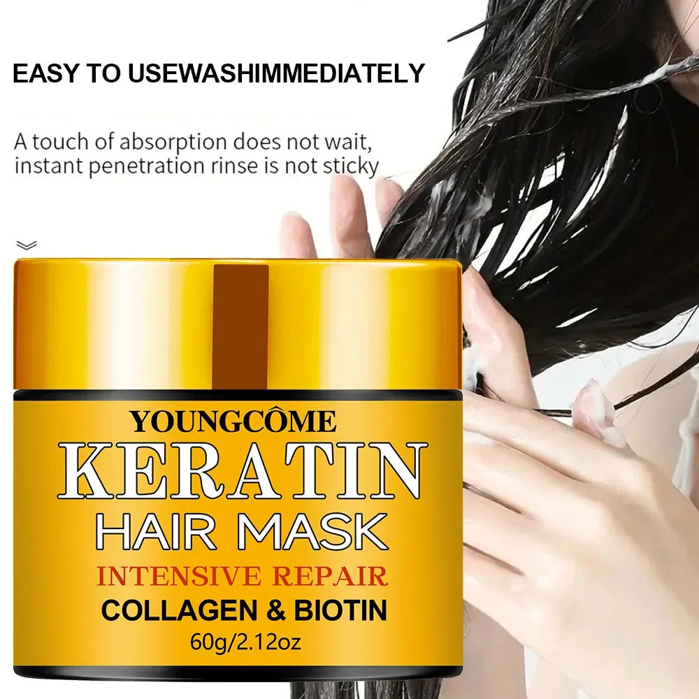 Hair Repairs Hair Mask Biotin Collagen Keratin Treatment Hairs Conditioner Hair Essential Oil Nourishing for Dry Damaged