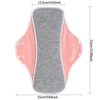 AIO Large Washable Graphene Incontinence Pads Cotton Panty Liner Heavy-flow Menstrual Pads Cloth Tampons Urinary Sanitary Pads