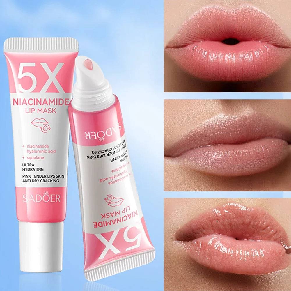 5X Niacinamide Plumping Lip Mask – Intense Hydration &amp; Anti-Dryness for Soft, Pink Lips | Care Chapped Lips Overnig 10g/pc